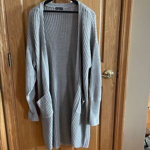 Never Worn VENUS Light Gray Open Front Cardigan with Pockets